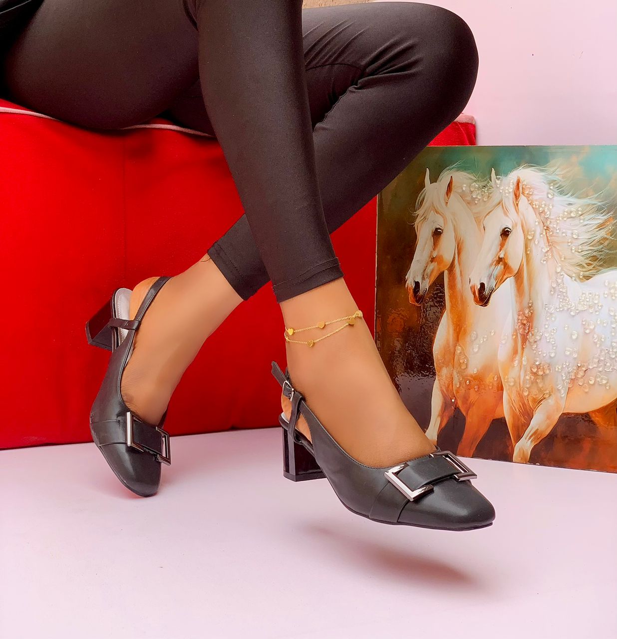 women's leather heel pump court shoes (copy)