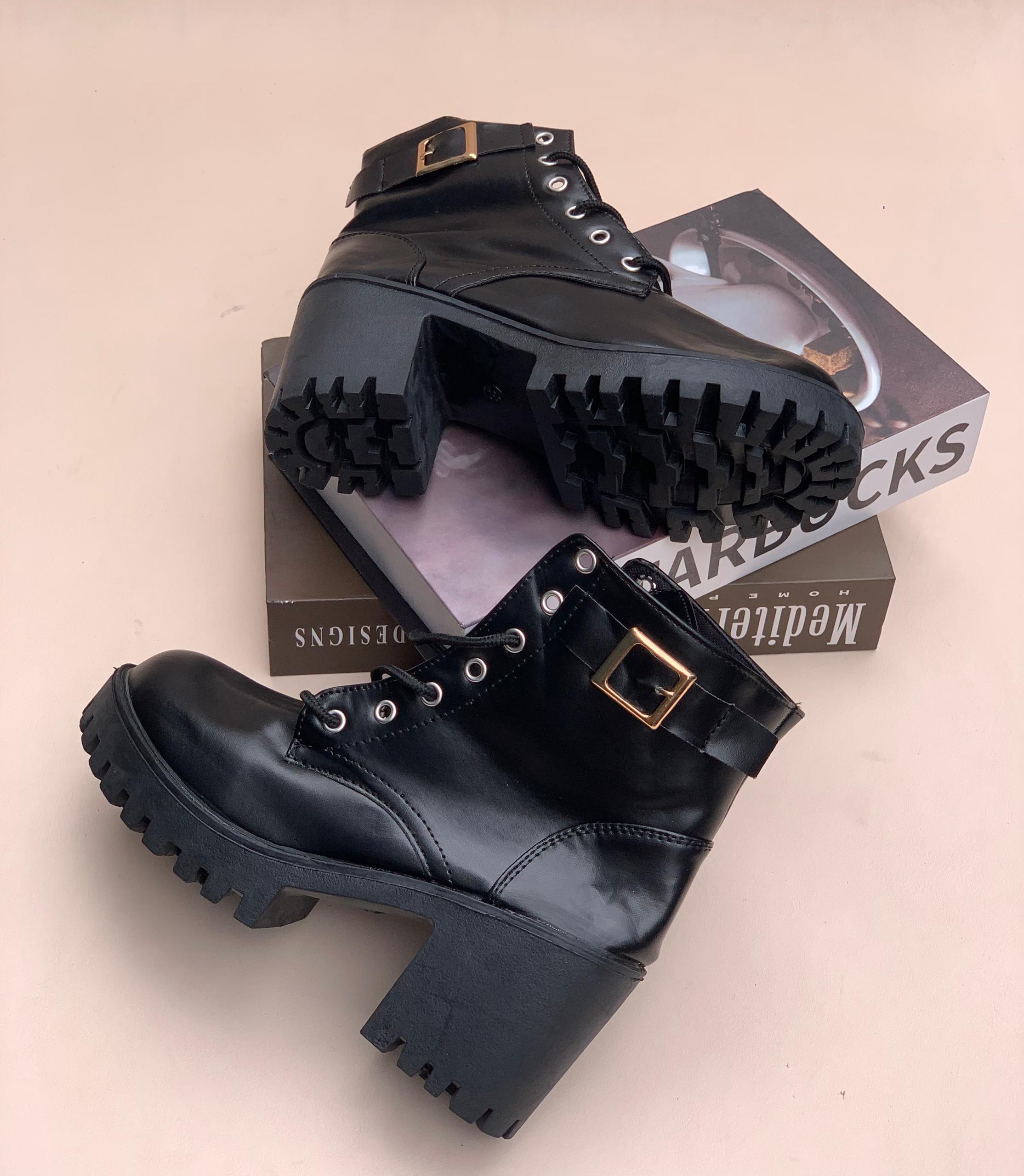 women's high block heel platform boot (copy)