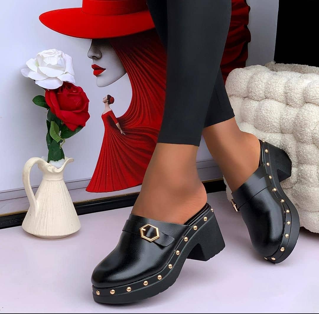 women's elegant satin mule heels shoes (copy)