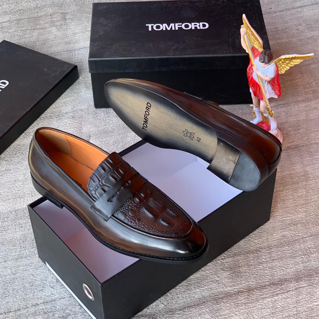 men's embossed leather penny loafers (copy)