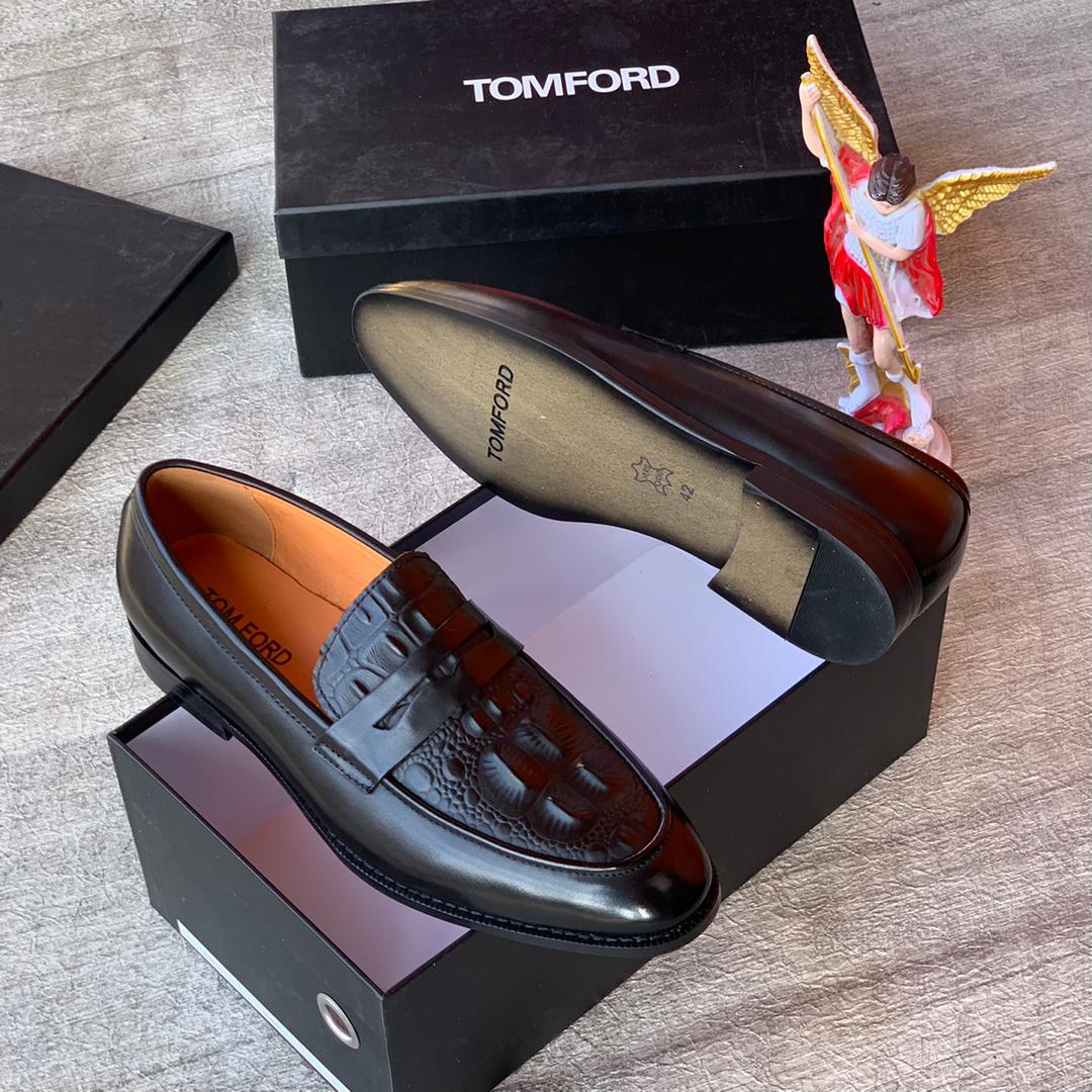 men's embossed leather penny loafers (copy)