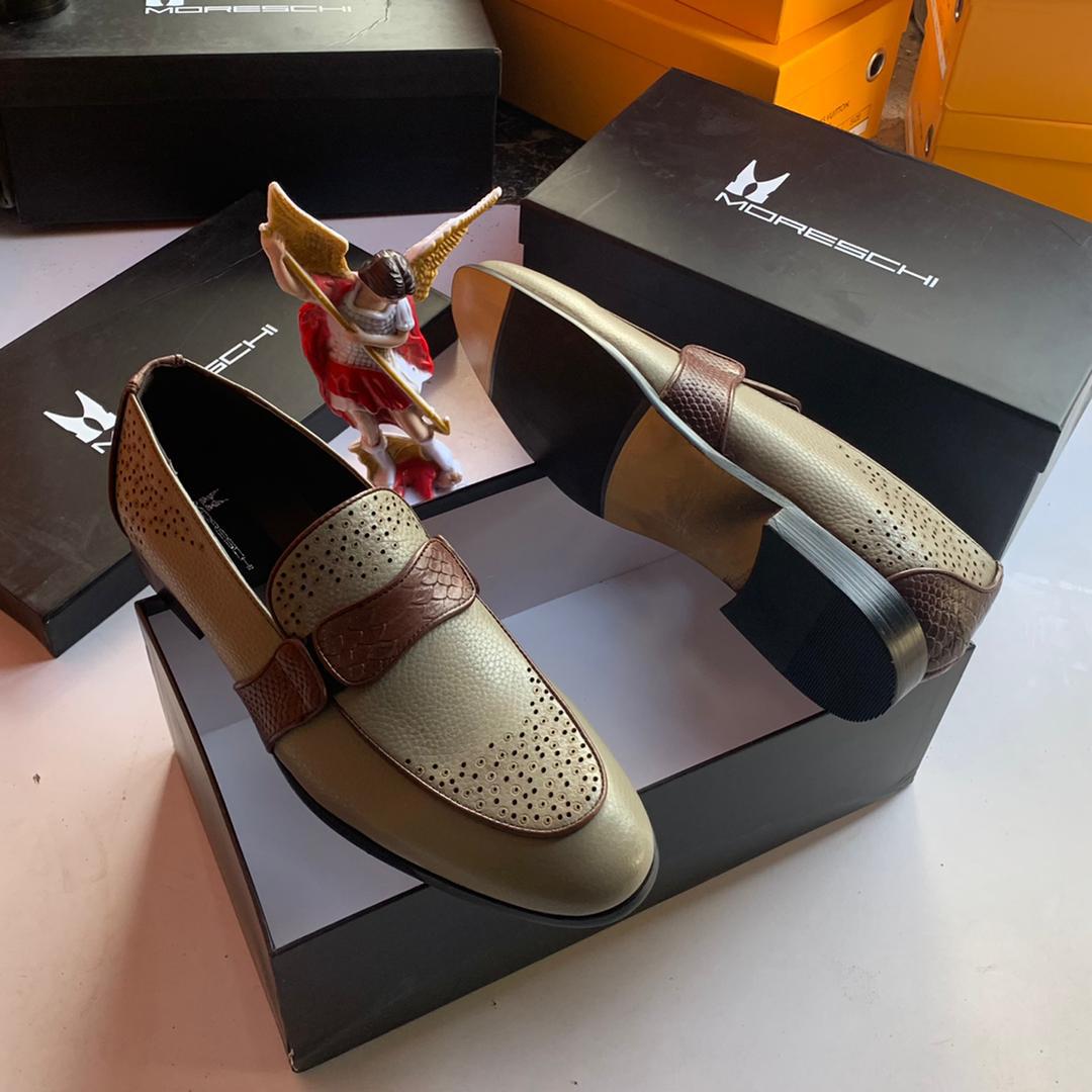 men's dress leather brogue loafers