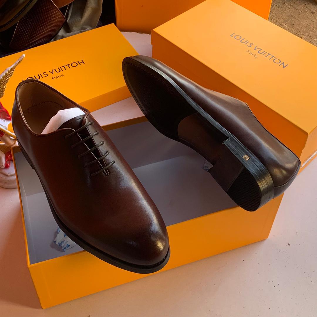 men's oxford leather laced shoes