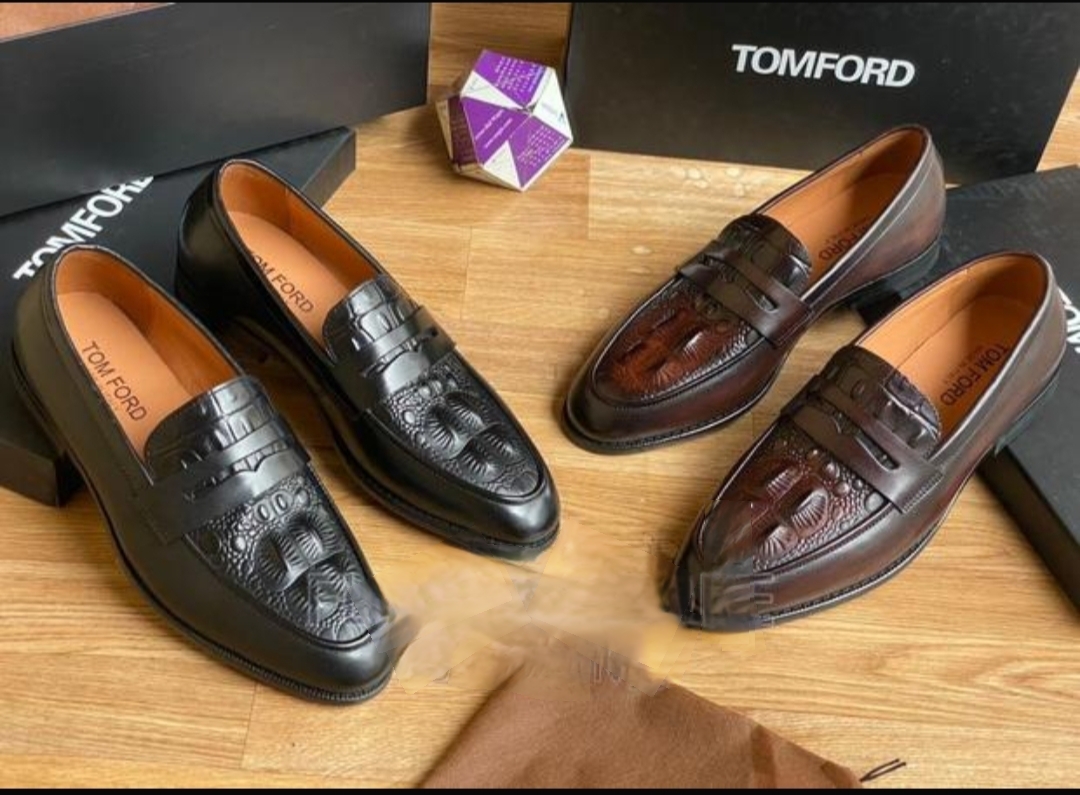 men's embossed leather penny loafers (copy)