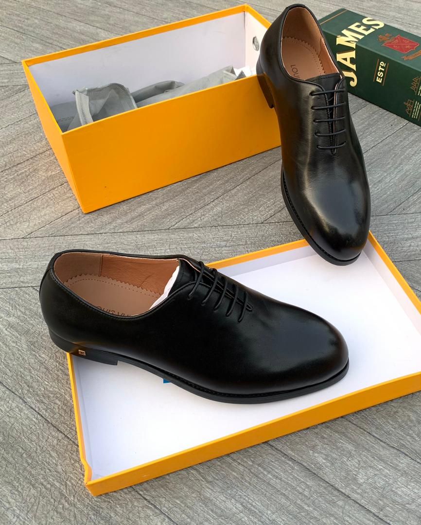 men's oxford leather laced shoes