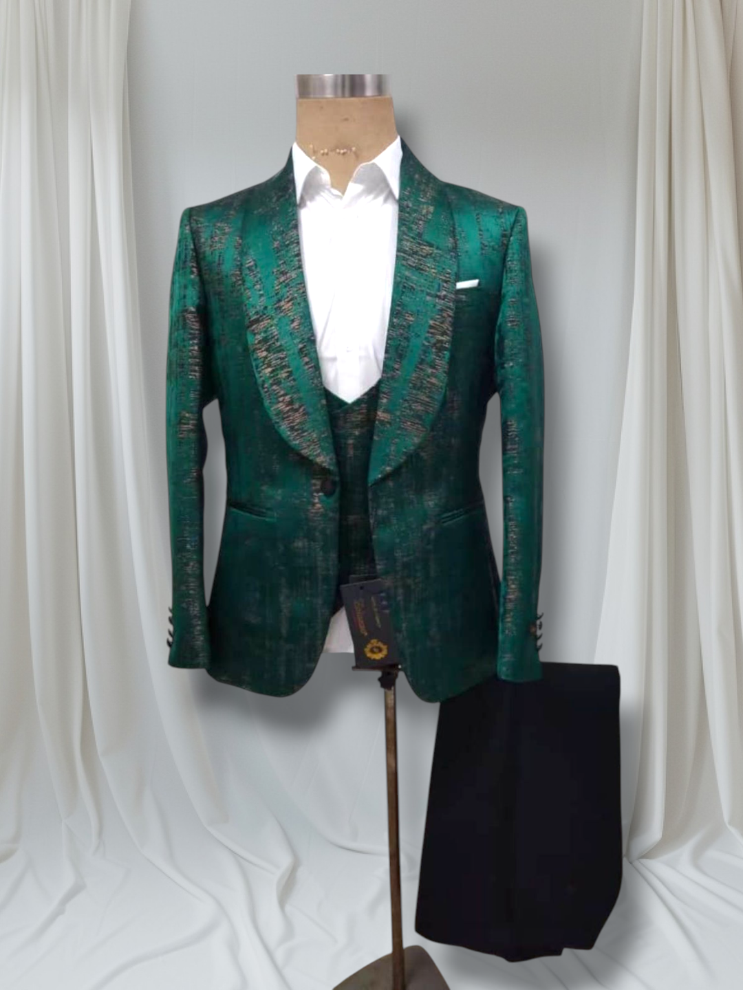 three piece dinner suit, tuxedo