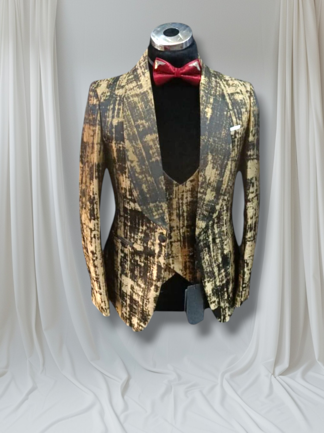 three piece dinner suit, tuxedo