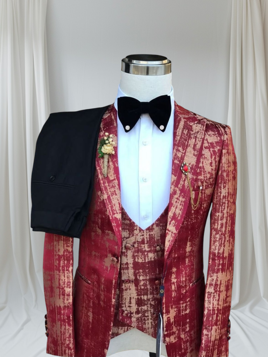 three piece dinner suit, tuxedo