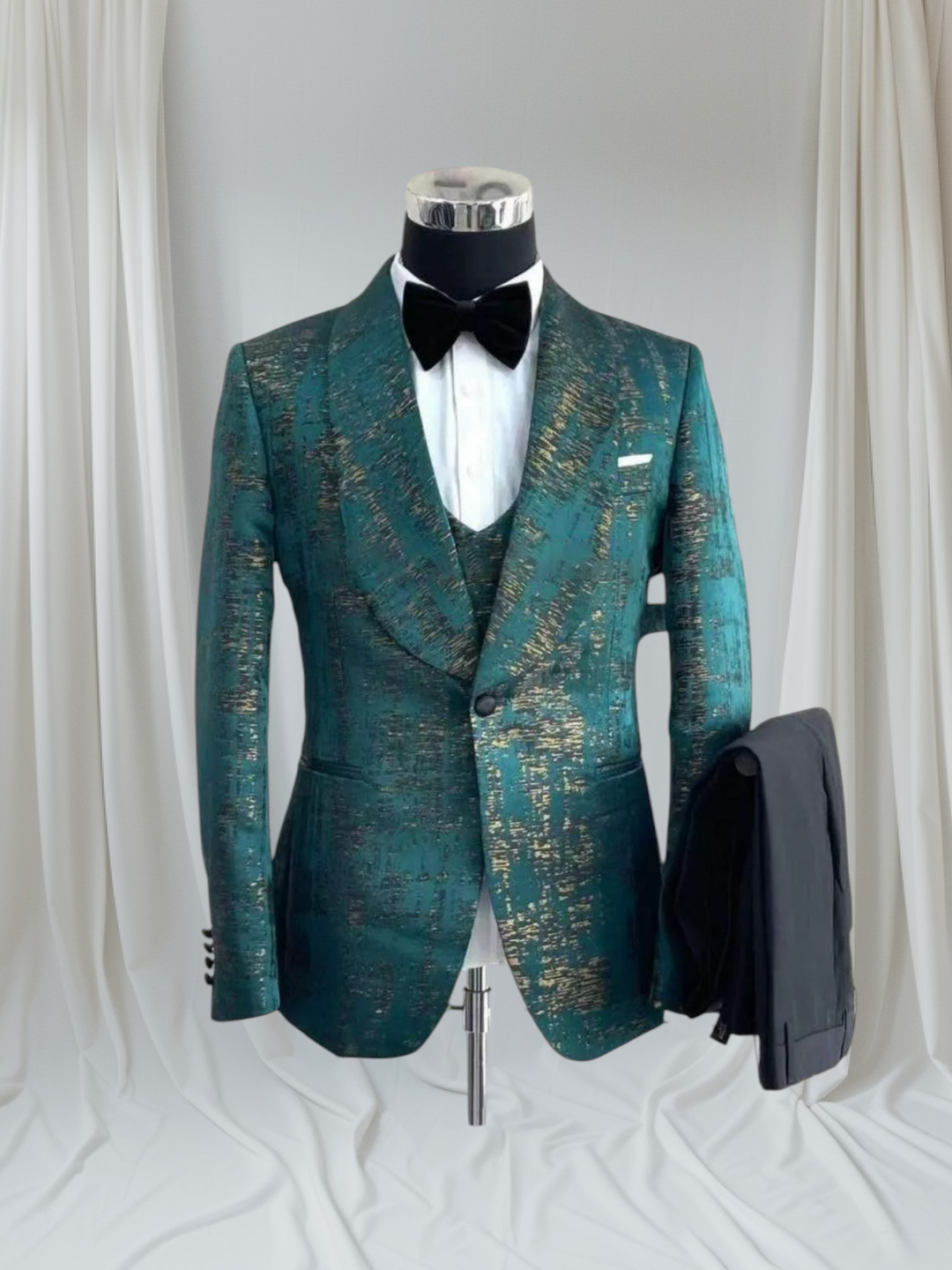 three piece dinner suit, tuxedo