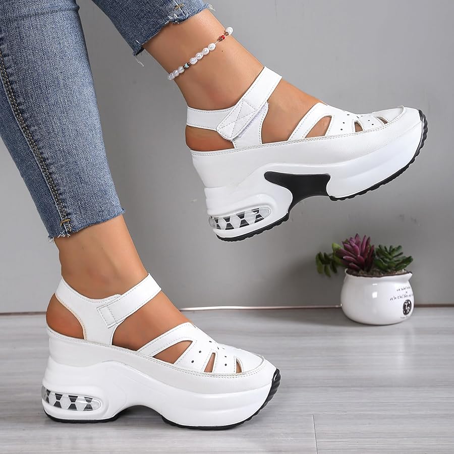 women's leather closed toe sandals (copy)