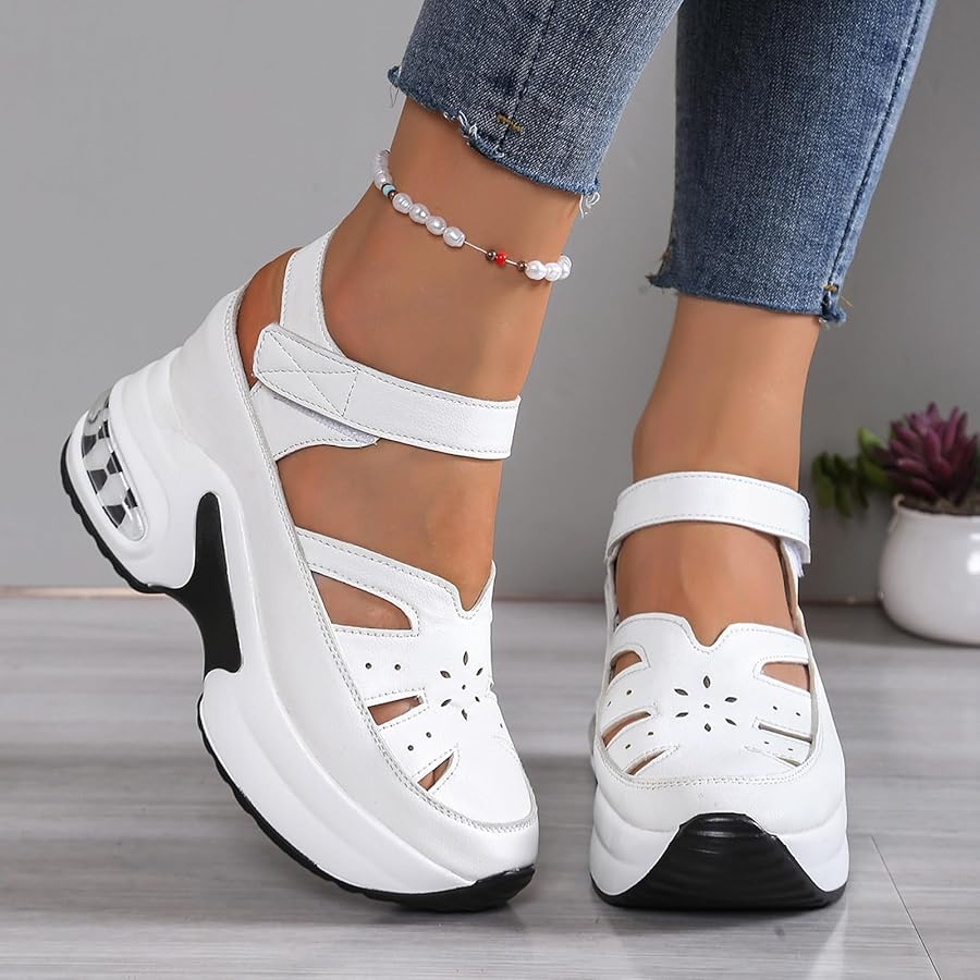 women's leather closed toe sandals (copy)