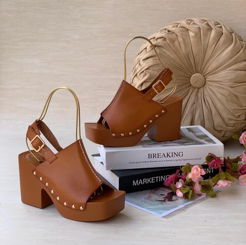 high platform leather wedge sandals (copy)