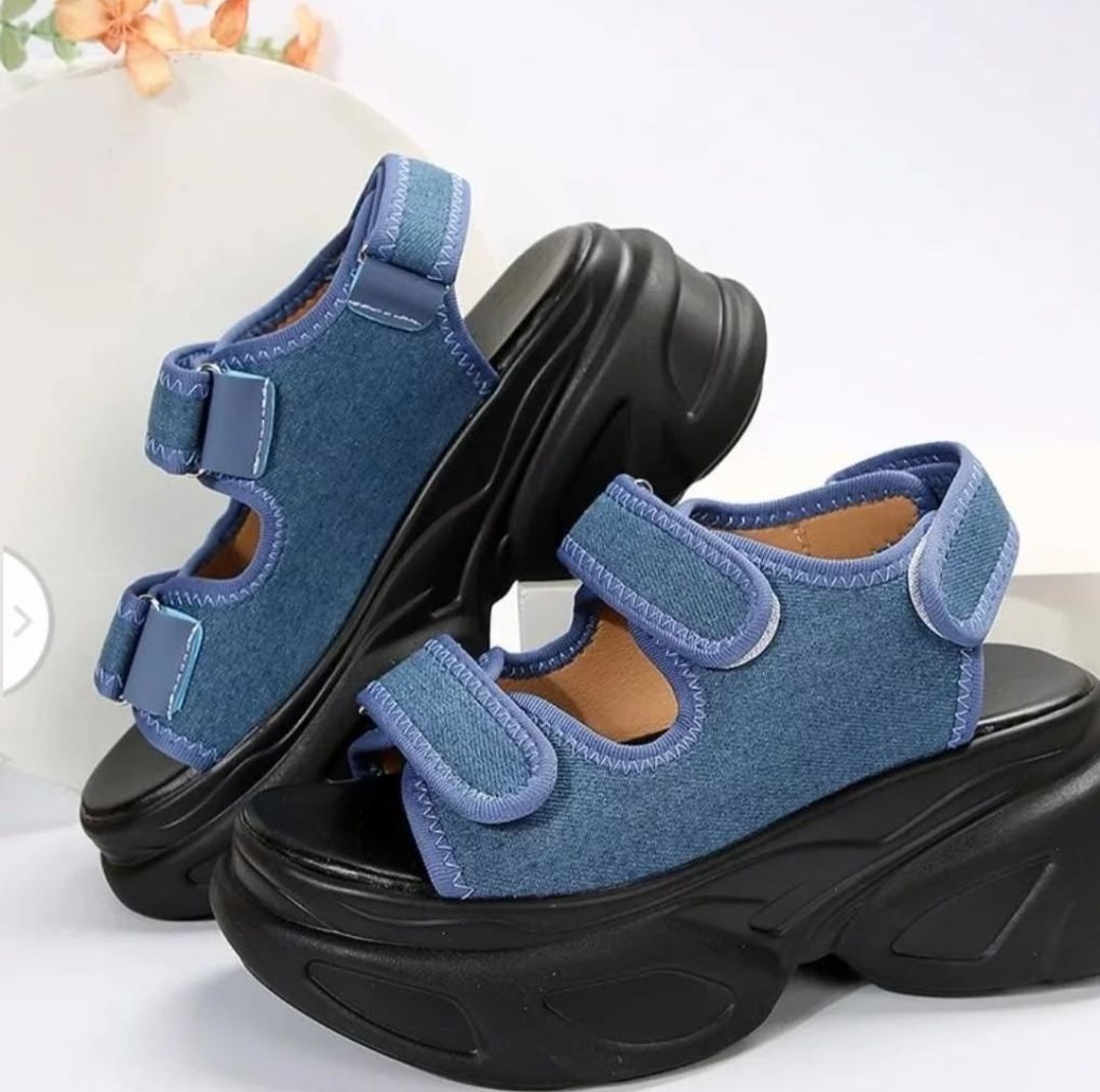 black open toe wedge sandals (copy)