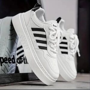 White Platform Chunky Laced Sneakers